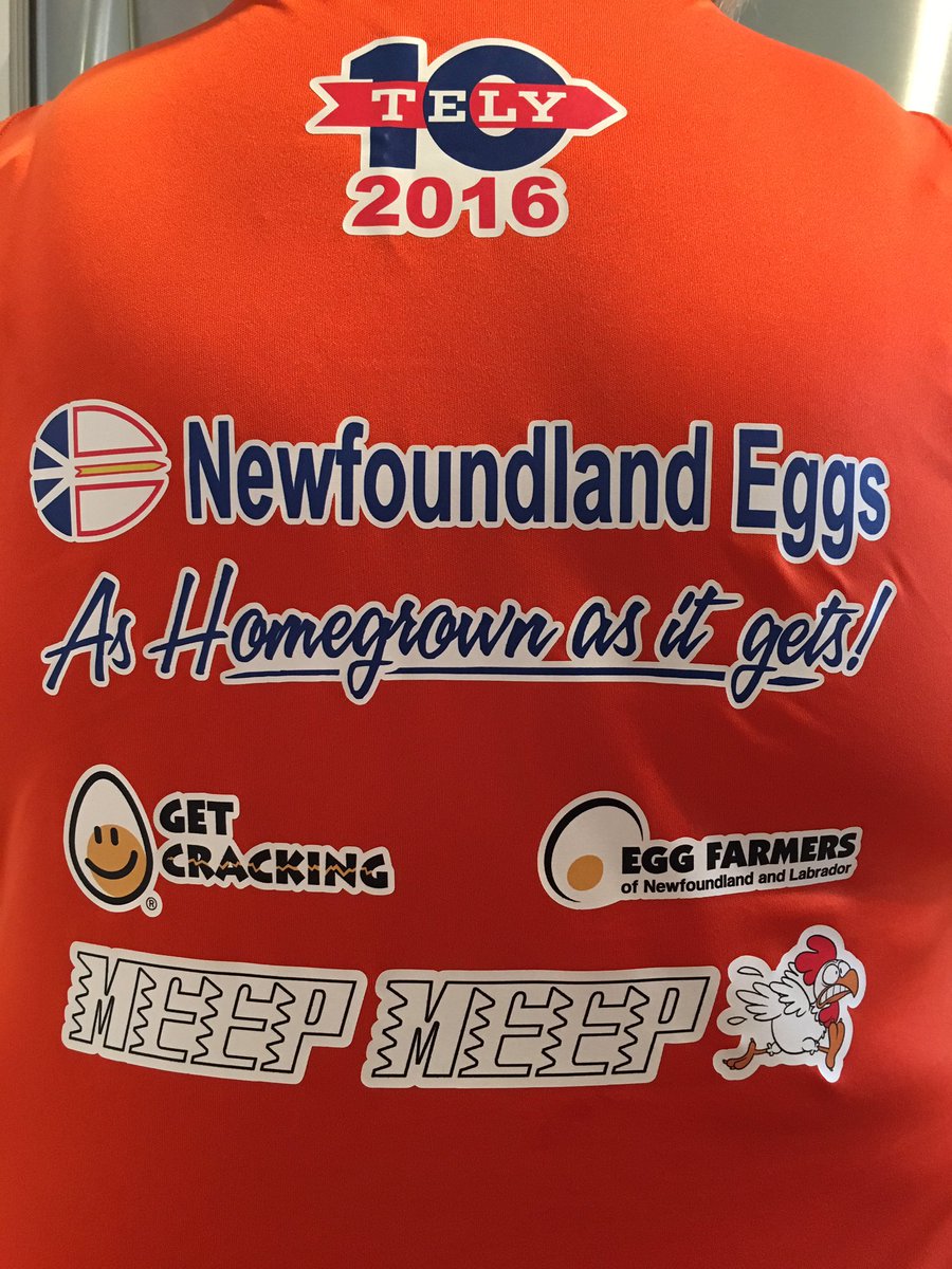Joey_Smallwood's tweet photo. So proud of our Newfoundland Eggs runners! at the 2016 @Tely10NL powered by @eggsoeufs @eggfarmersnl #eggs https://t.co/Vy6FiEGrQ9