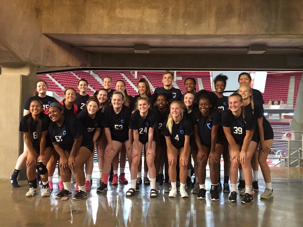 ChargerVB2016's tweet photo. Wrapping up at ISU! Centennial had a great time, played hard, and learned a lot! Thank you @ISURedbirds https://t.co/0SgKifBval