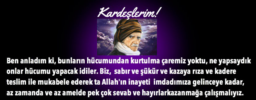 DrKudret's tweet photo. Kardeşlerim!
Ben anladım ki bunların 
hücumundan kurtulma 
çaremiz yoktu ne yapsaydık onlar hücumu yapacak 
idiler https://t.co/UNQHbPvPTY