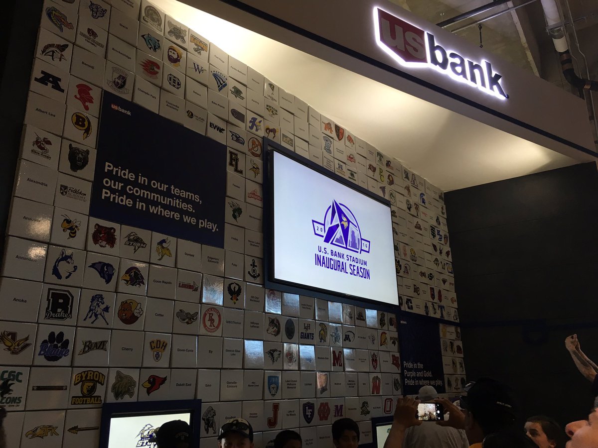 RebelHypeSquad's tweet photo. A look inside the Minnesota Vikings new home @usbankstadium Look closely and you'll see our logo! https://t.co/lNechXjIn0