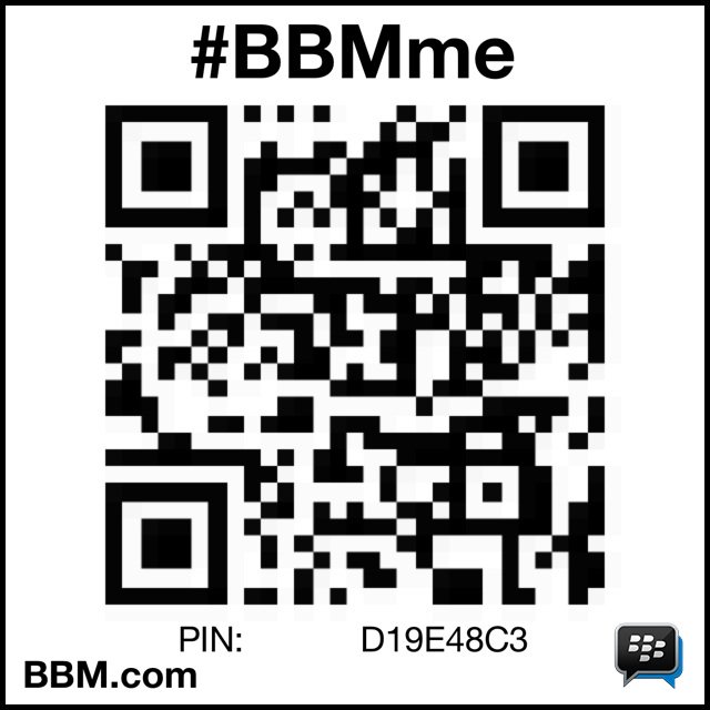 #BBMme PIN:D19E48C3pin.bbm.com/D19E48C3