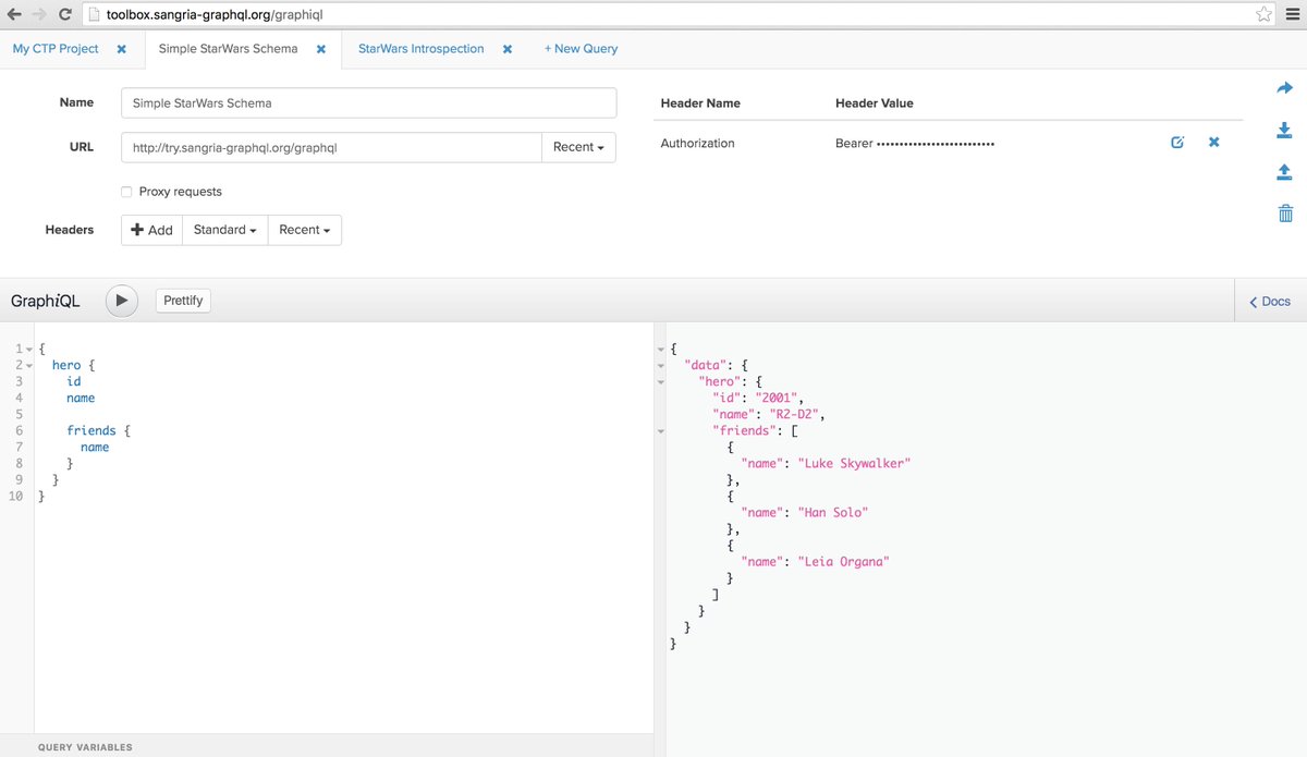 easyangel's tweet image. Improved version of GraphiQL! 🎉🚀✨ It supports tabs, headers, persistence and more! toolbox.sangria-graphql.org/graphiql #graphql