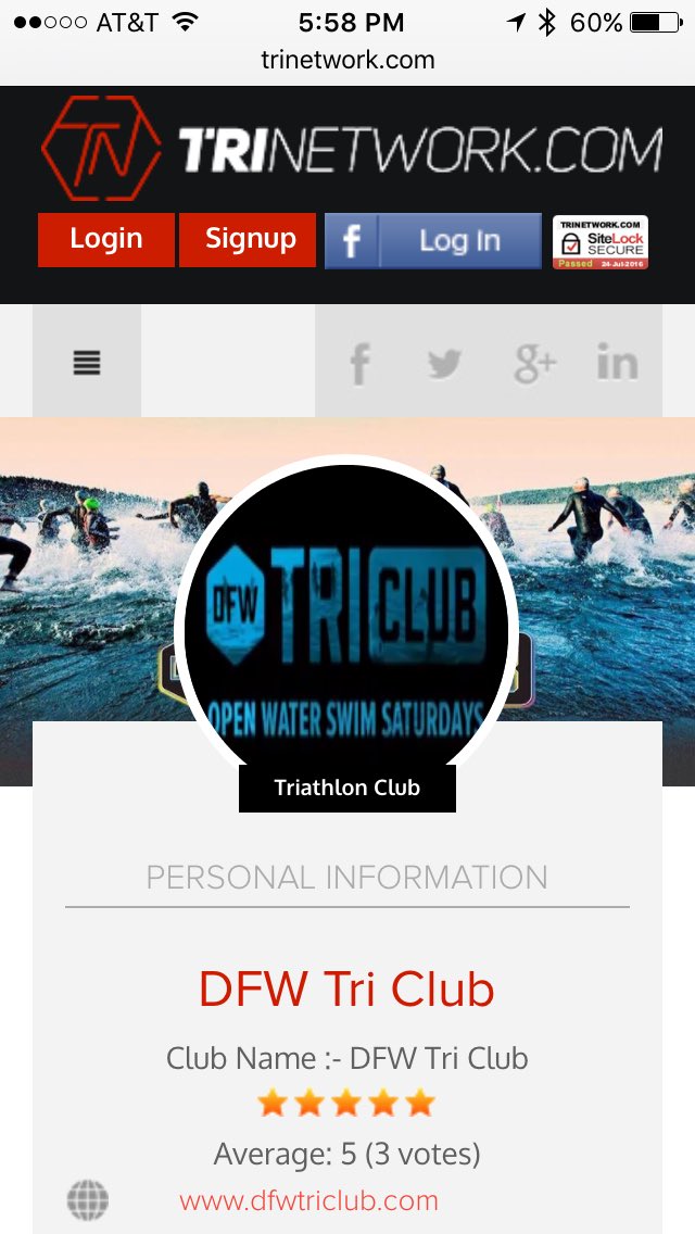 TriNetworkcom's tweet image. Checkout this Triathlon club review DFW Tri Club trinetwork.com/users/dfw-tri-… via @TriNetwork