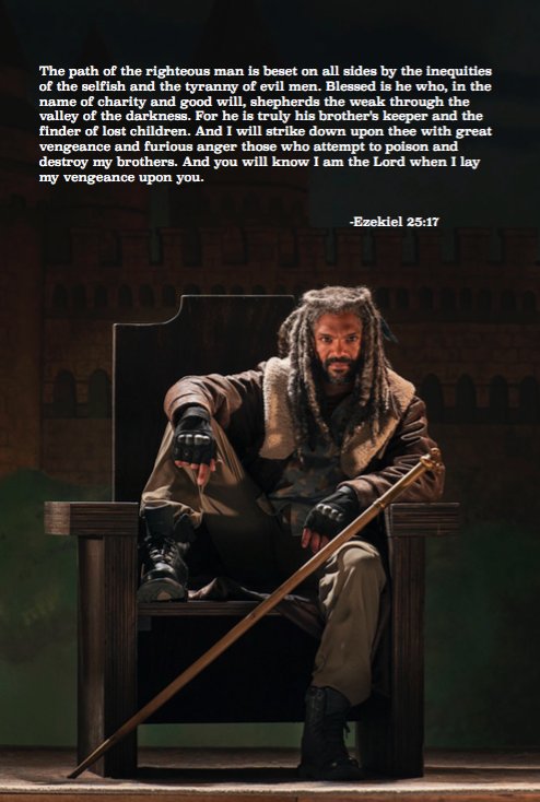 ...blessed is he who in the name of charity &amp; goodwill shepherds the weak through the valley of darkness... #blessed