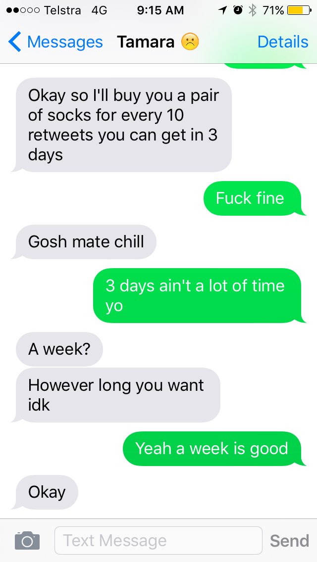 happysadmaybe's tweet photo. ⭐️⭐️⭐️ PLEASE RT @BandingHalsey WILL BUY ME SOCKS FOR EVERY TEN RTS ⭐️⭐️⭐️ I ONLY HAVE A WEEK ⭐️⭐️⭐️ https://t.co/iKw4kolXPr