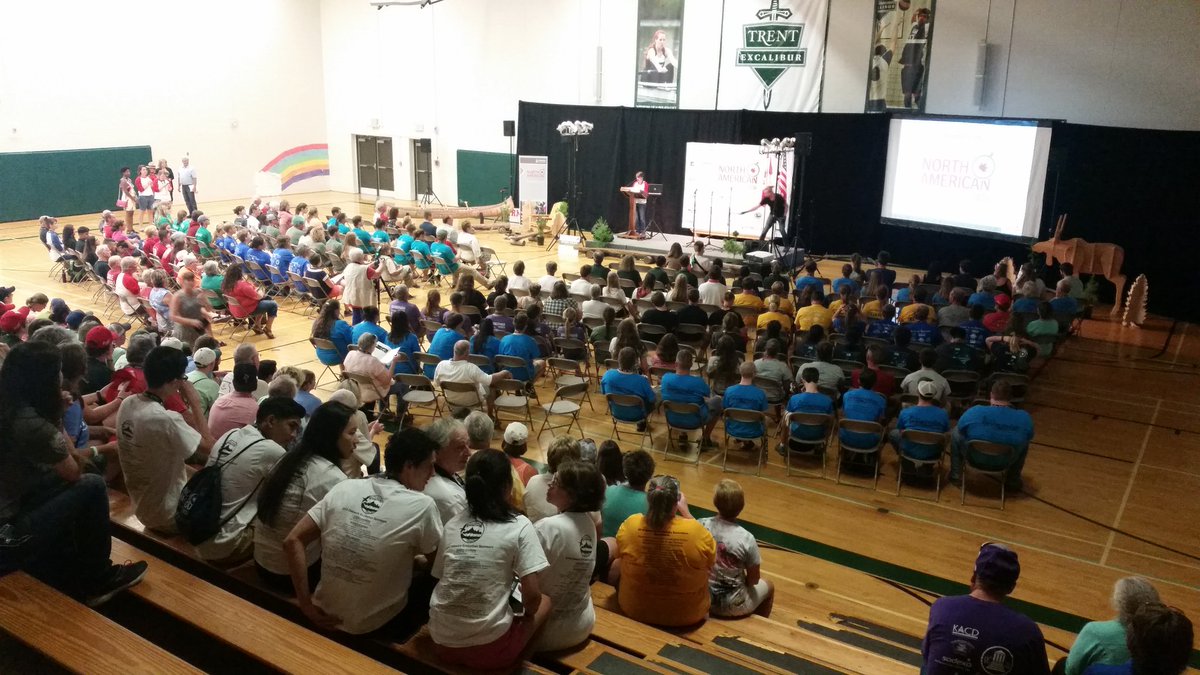 #NAE2016 opening ceremonies are underway at the <a href="/Trent_AC/">Trent Athletics Cntr</a>. Welcome all to <a href="/TrentUniversity/">Trent University</a> and Peterborough!