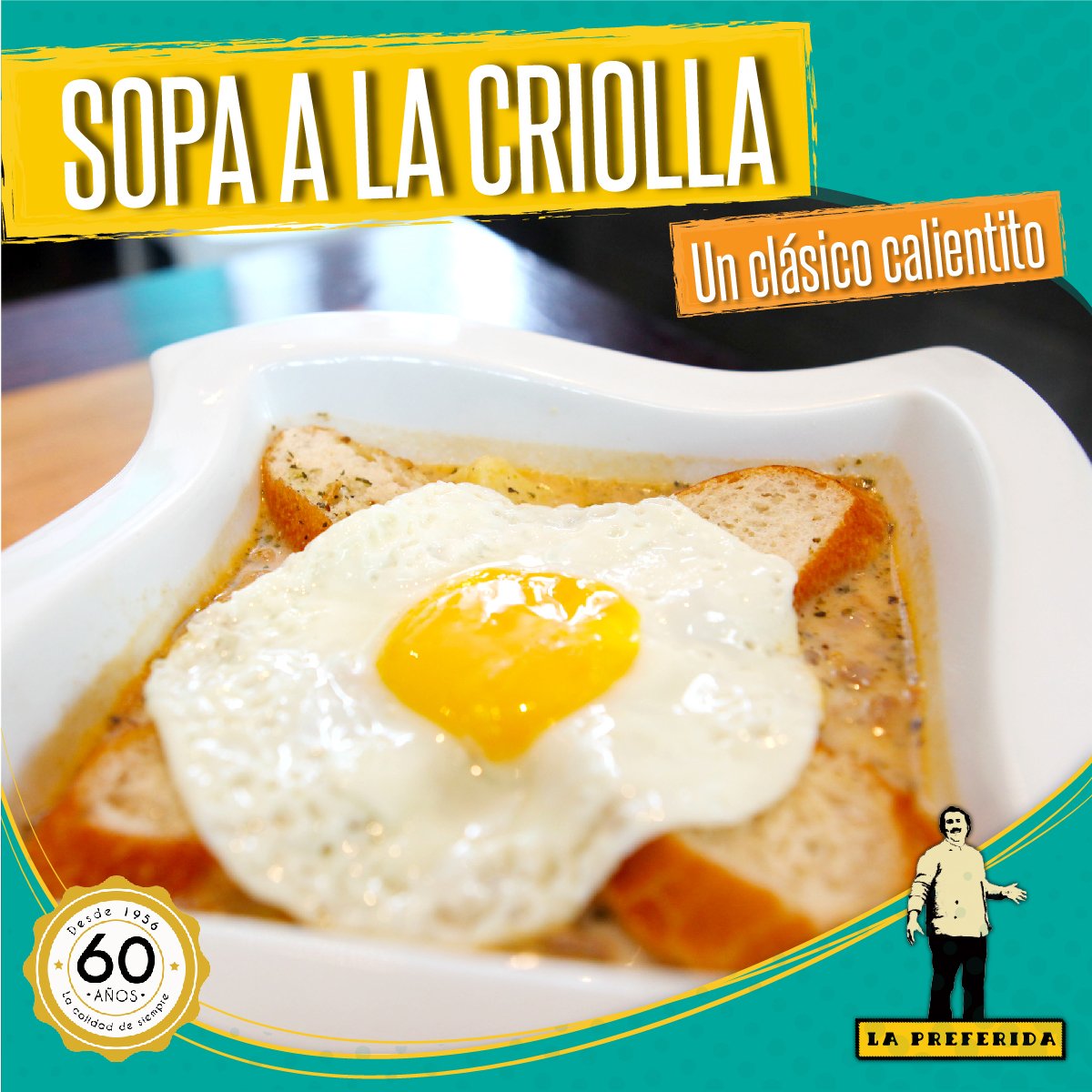 lapreferidarest's tweet photo. ¡Un clásico calientito nuestra sopa a la criolla! #Somosloquesomos #Cumplimos60 https://t.co/Xw0RvnwwoB