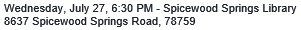atxtalks's tweet photo. Our next conversation is at the Spicewood Library. Join us to discuss #WeAreOrlando. https://t.co/GMtCsUQUvv