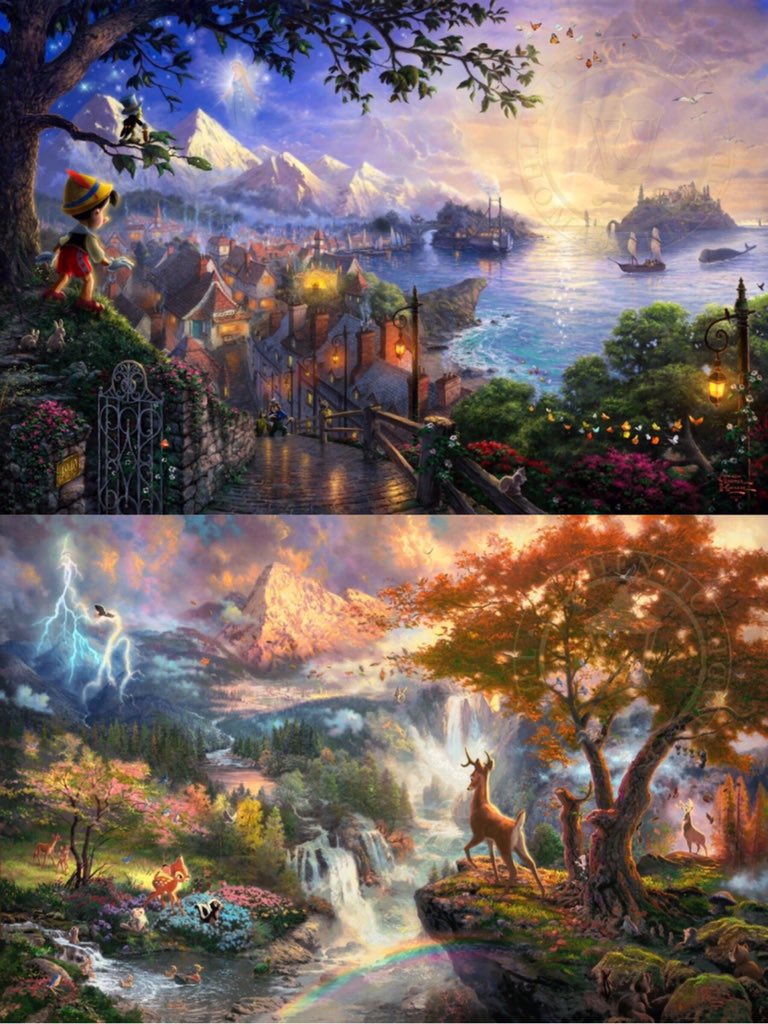 横田 裕市 写真家 Twitterren 画家トーマス キンケードの描くディズニーアートが美しすぎると俺の中で話題に T Co Nuxvjjxu1a ディズニー Disney Art