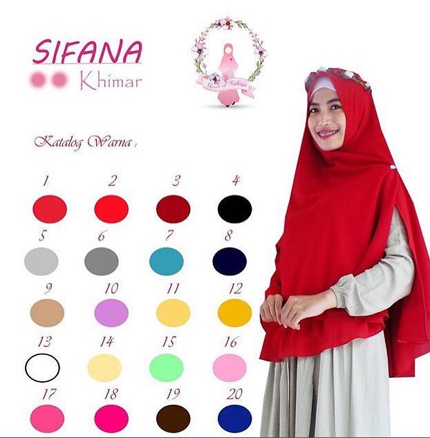 Yuk diorder Sifana Khimarnya ^^ Bahan Diamond tapi adem ^^ only 165k ^^ #houseoffathiya #onlineshop #Khimar