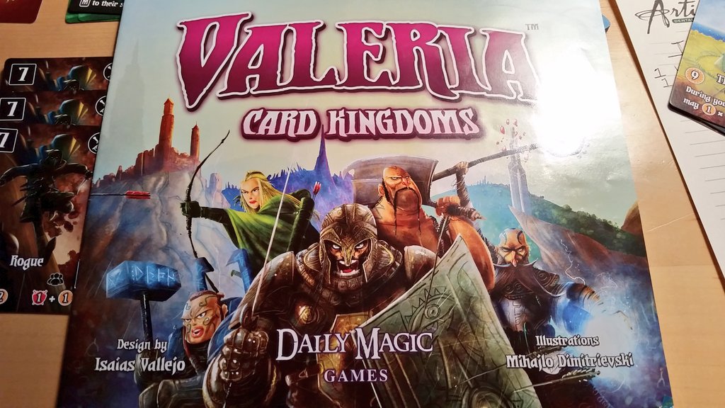 CohortVIIIGames's tweet photo. Just played &amp; won a game of @_dailymagic_ #ValeriaCardKingdoms 77-53! We'd loaned ours to a friend! #Withdrawals https://t.co/qj9Wc3Gtzs