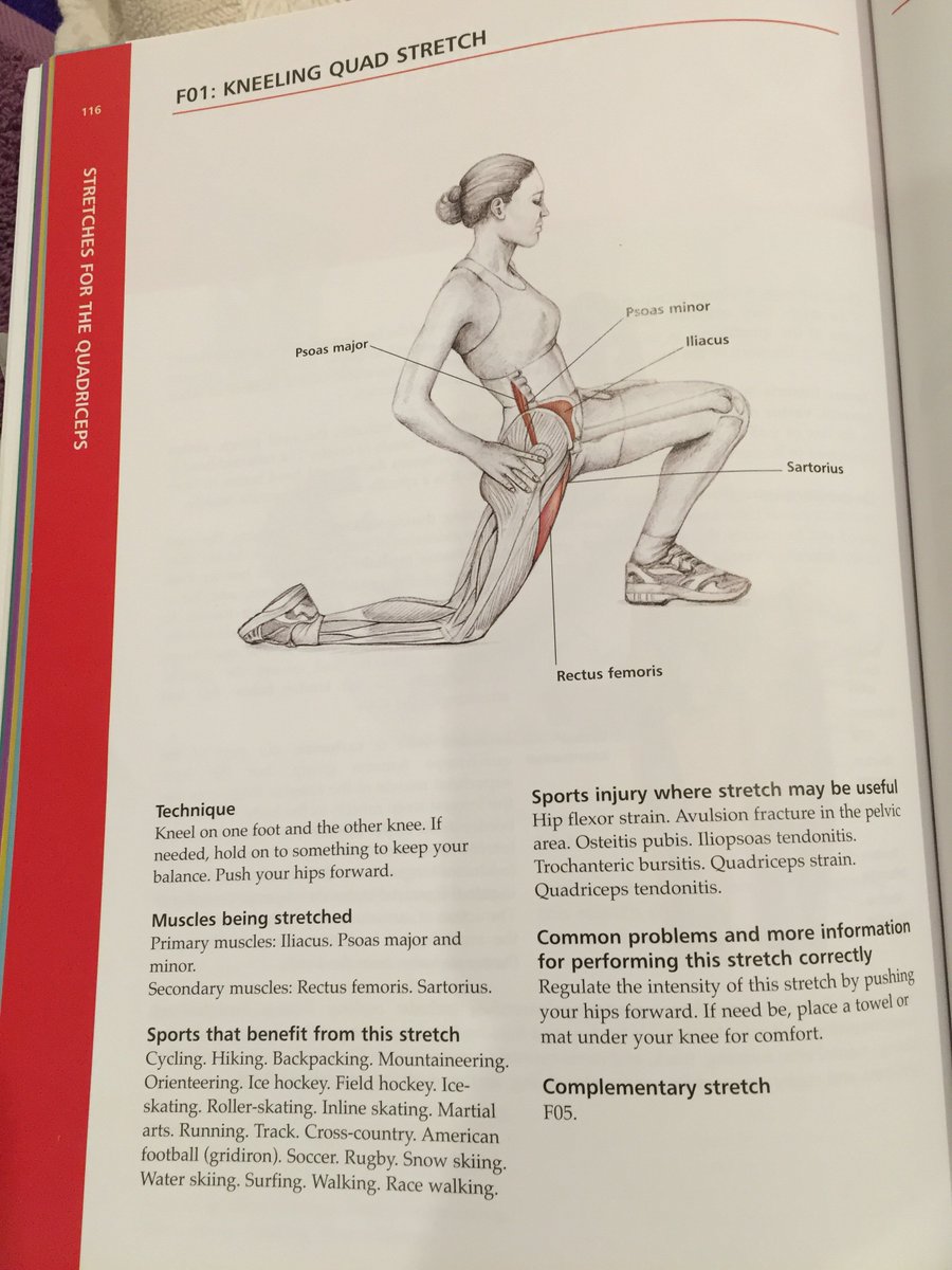 rebeccamcphail8's tweet photo. Kneeling Quadriceps stretch. An oldie but a goodie! #hip-flexor #Iliacus #Psoas #staticstretch https://t.co/zUi4itBCuE