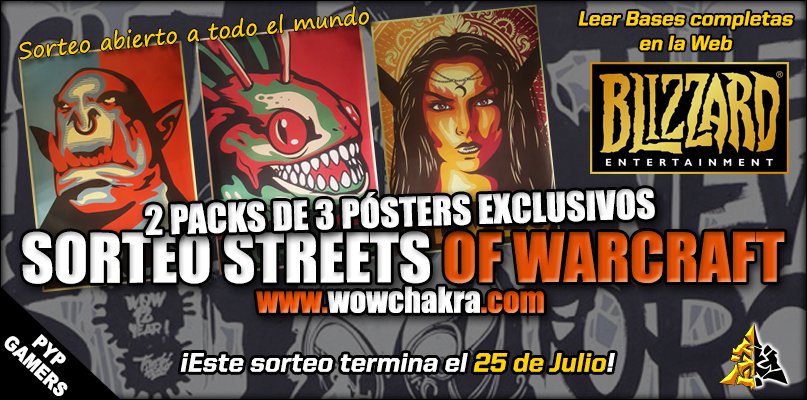 WowChakra's tweet photo. ¡Sorteo de 2 packs de 3 pósters exclusivos #StreetsofWarcraft! ¡Para todo el mundo! https://t.co/klvCp4vJPY https://t.co/lX4WLO5Jfv