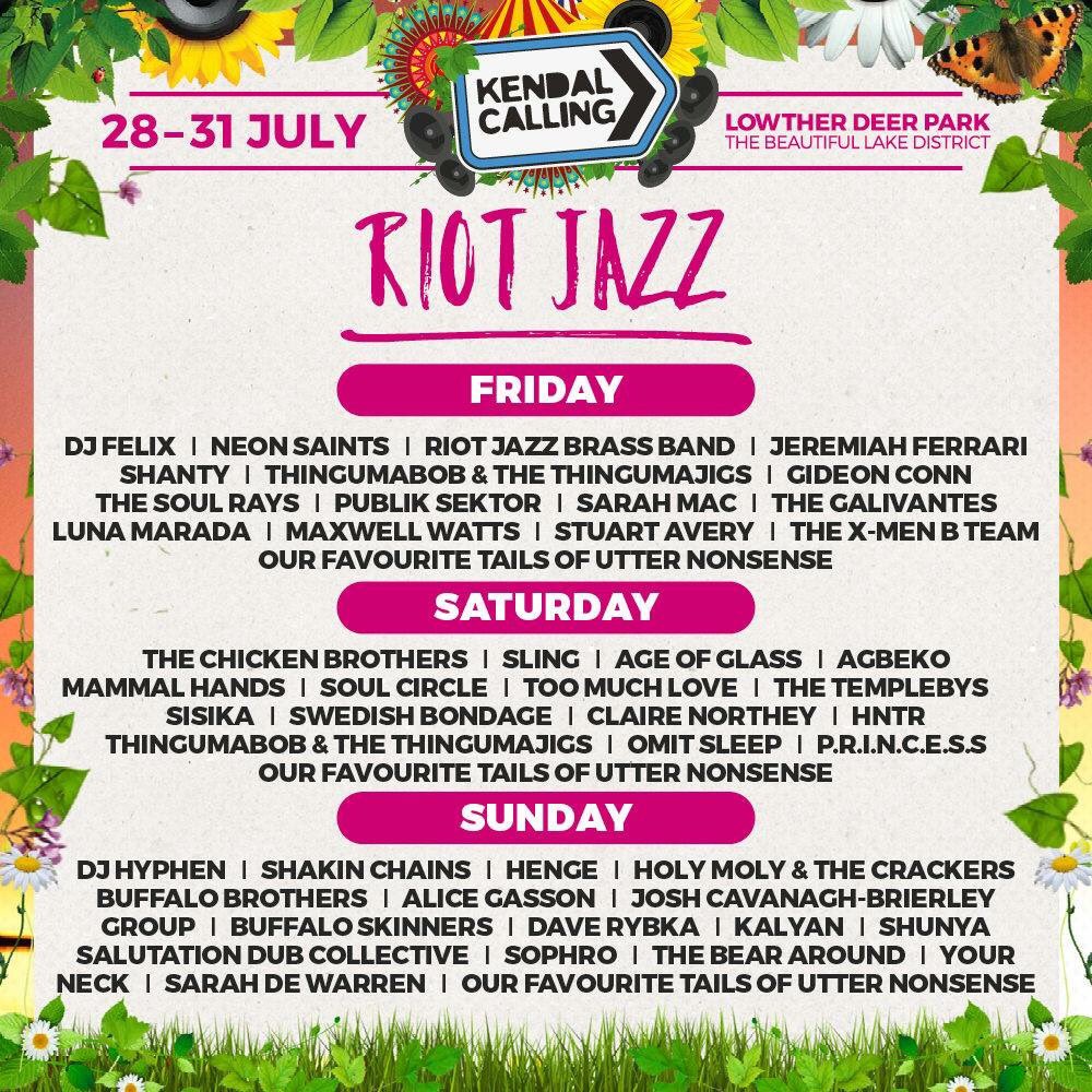 Who's joining us for a Sunday session at <a href="/KendalCalling/">Kendal Calling 🦌</a> this weekend? Find us at the <a href="/riotjazz/">Riot Jazz Brass Band</a> stage 3pm