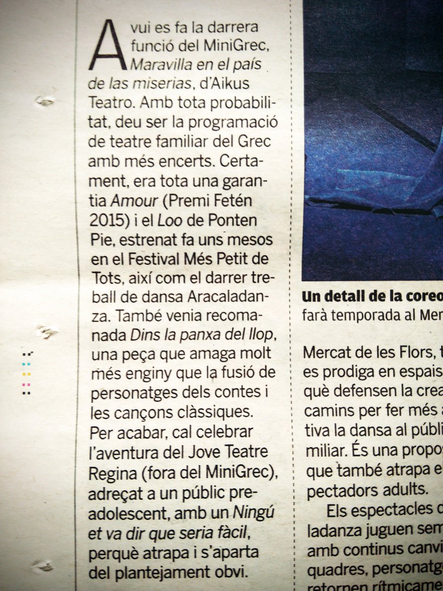 cia_depaper's tweet image. Ouieea quina CRÍTICA al @elpuntavui #dinslapanxadelllop @MiniGrec @Grec2016 @ViuelTeatre @tobligatori @fundaciomiro