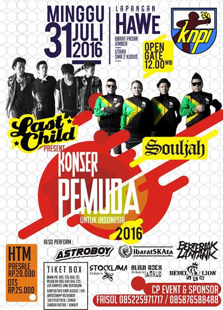 myLASTCHILD's tweet photo. Hari Minggu, 31juli kita seru2an di @konserpemuda, Kudus!!  https://t.co/OQFY3vEU3g