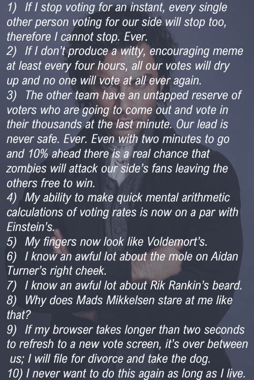 50ShadesPoldark's tweet photo. Crazy thoughts of a voting fangirl...Thanks again for your company. Recover well. Sanity will be restored. #Poldark https://t.co/9g7u2CFVui