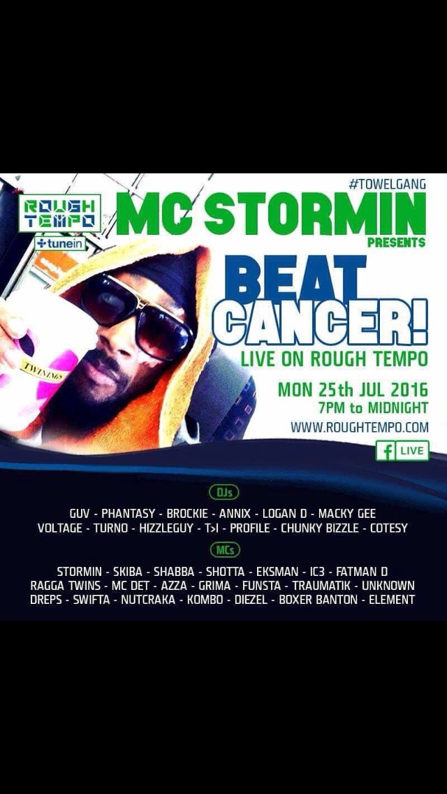 Tonight Love conquers all , tune in to <a href="/RoughTempo/">Rough Tempo</a> for <a href="/storminmc/">The Hype Master</a> beat cancer show