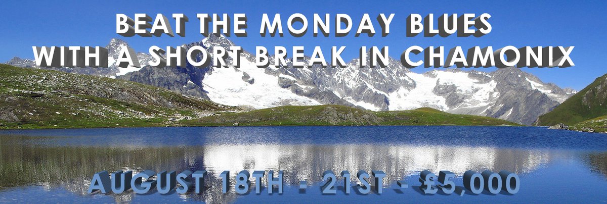 LesPraz's tweet photo. Beat the Monday Blues with a short break in Chamonix this August. #mondayblues #chamonix #alps https://t.co/e3GijjLupO