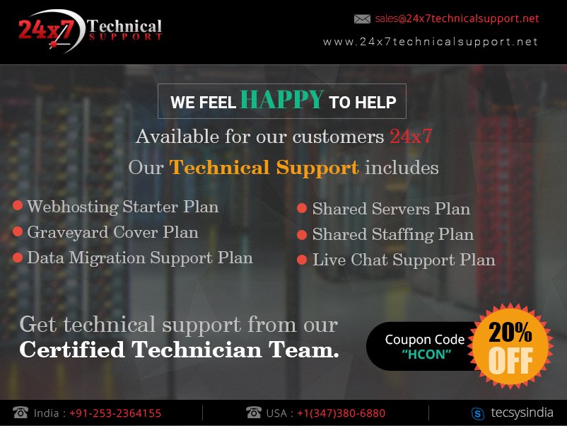 TecsysSolutions's tweet photo. #24x7TechnicalSupport provides you brand customer service in a cost effective way
https://t.co/7o4hIYrq9c https://t.co/x4QwsZ9mn9