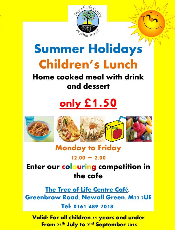 Children's Lunch Special Starts today! Kids can get a delicious meal and also take part in our colouring competiton.
