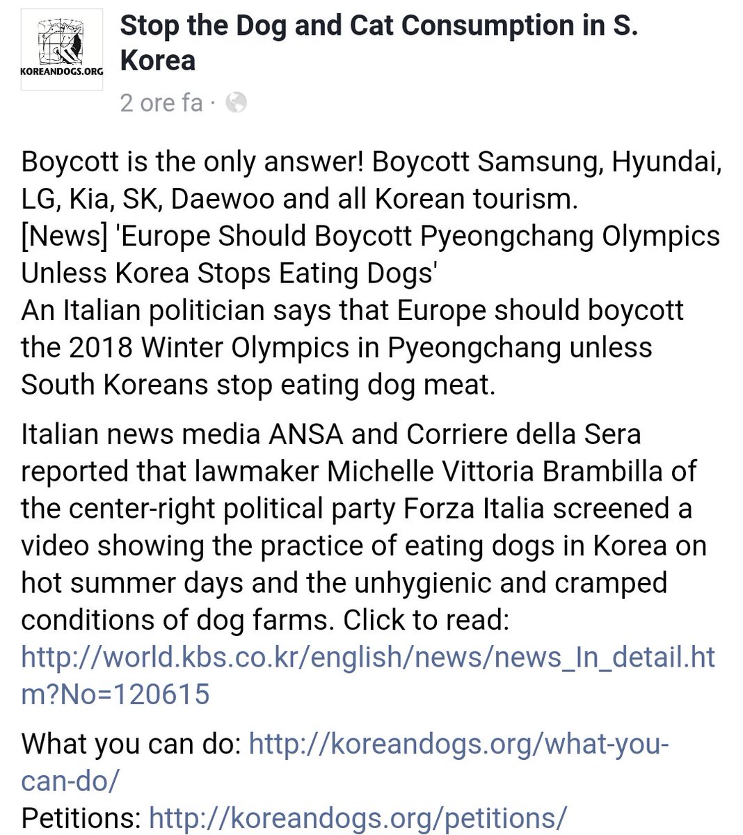 Koreandogs's tweet photo. #Europe should boycott #PyeongChang2018 ...📰#KoreanDogsReports➡@kbsworldradio https://t.co/jxdrU0p0yZ https://t.co/WedkoNmHkk