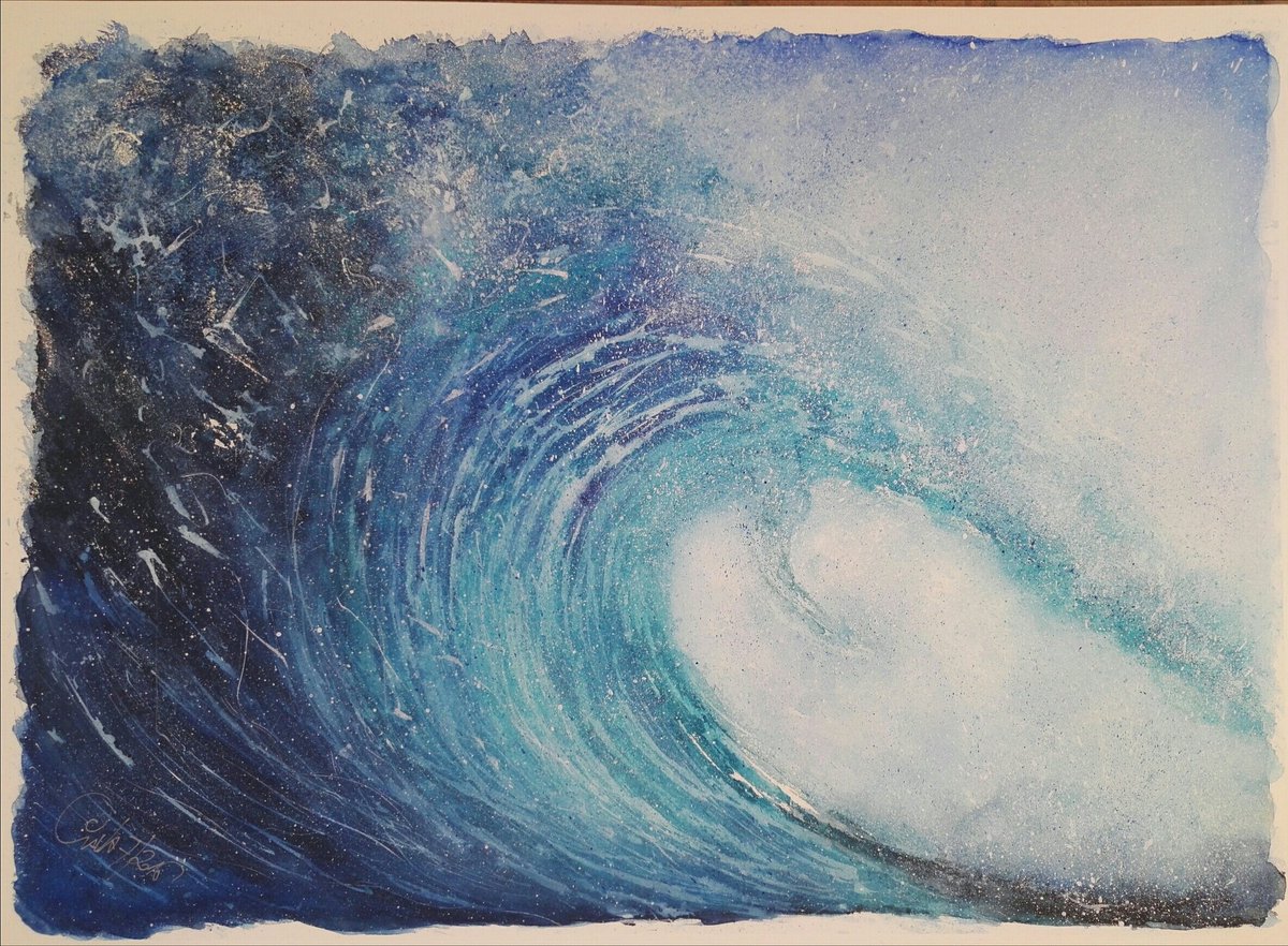 ciavait's tweet photo. New wave 56x76 watercolor https://t.co/fm0HDz5HPd