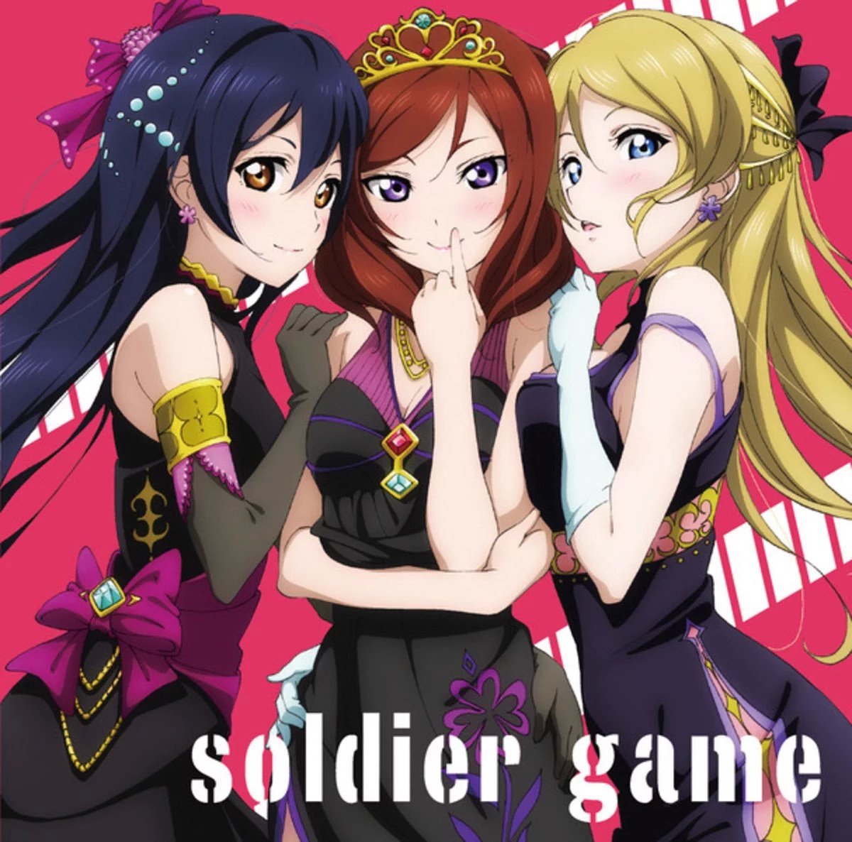 LoveLive_Esp's tweet photo. Hoy hace dos años que fue lanzado el single soldier game, interpretado por umi, maki y eli #threetwoonezero https://t.co/4hgNda7X9i