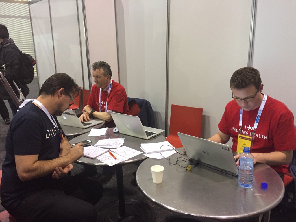 jcurry_pjm's tweet image. My hacking health team on the job at #hackinghealth at #HIC16 for #CSCAustralia