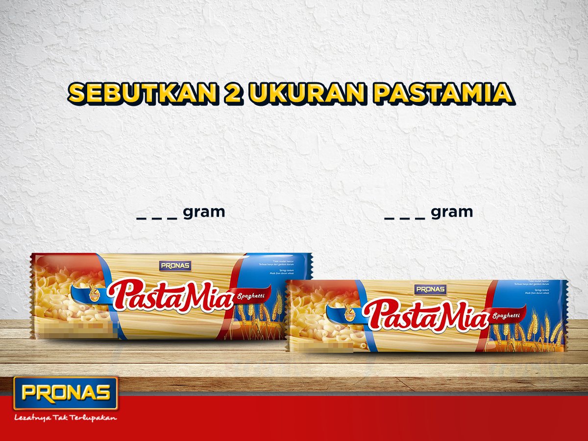 Pastamia punya 2 ukuran, berapa aja ya ukurannya?