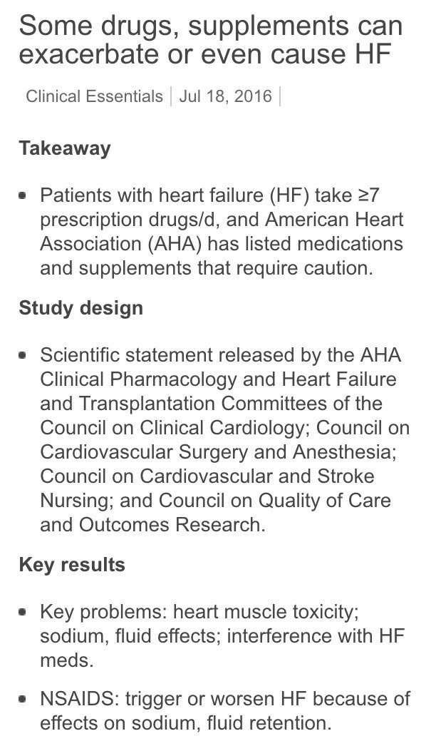 badralshubaily's tweet photo. Medication that can exacerbate heart failure.
#heartfailure2016 
#cardiology 
#healthcare 
https://t.co/F21WlrBtgY https://t.co/FOKOFWCZCe