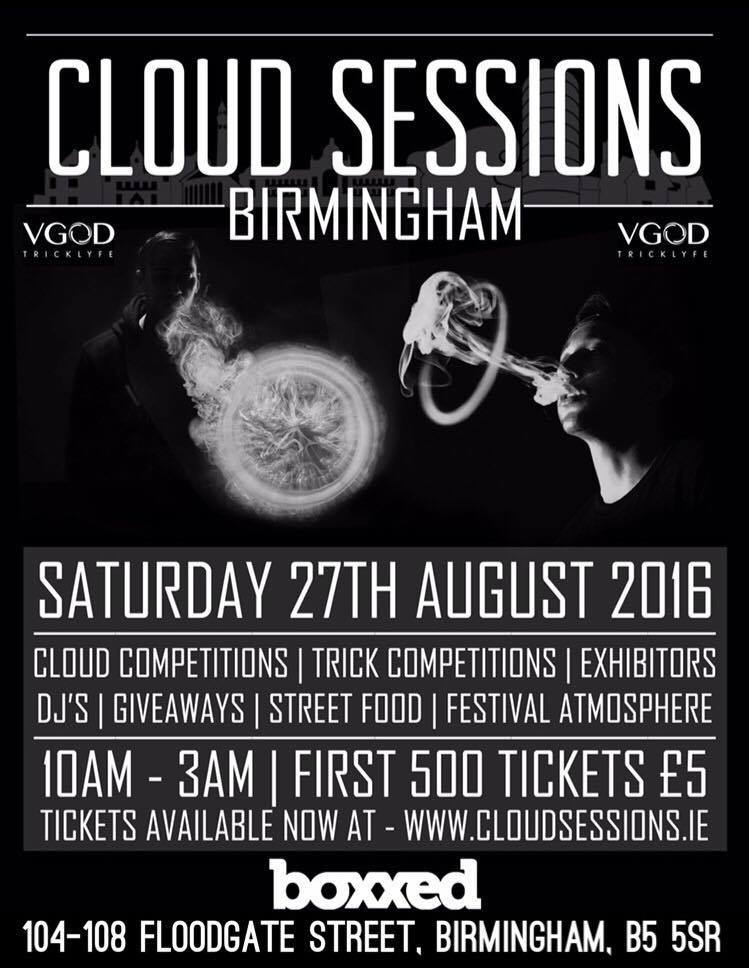 EblocksIreland's tweet photo. Cloud Sessions Birmingham, UK. #vapelife #vape #ukvapers #cloudsessions #ukvapefam #cloudchasers https://t.co/oGYMhUpwXy