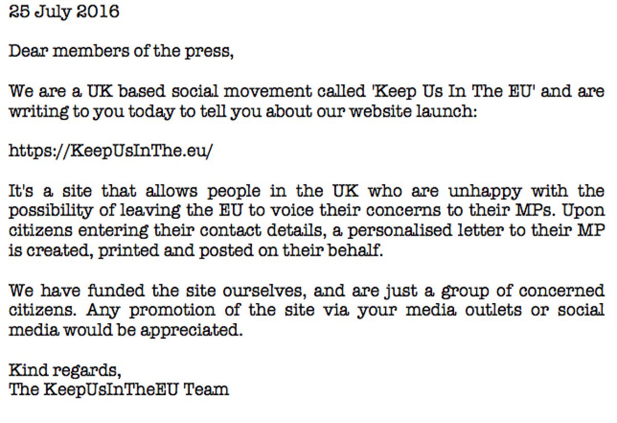 KeepUsInTheEU's tweet photo. Press release: @guardiannews @Independent @Channel4News @BBCBreaking https://t.co/2PnVCCzy0C #KeepUsInTheEU (Pls RT) https://t.co/31pWlDdxAy