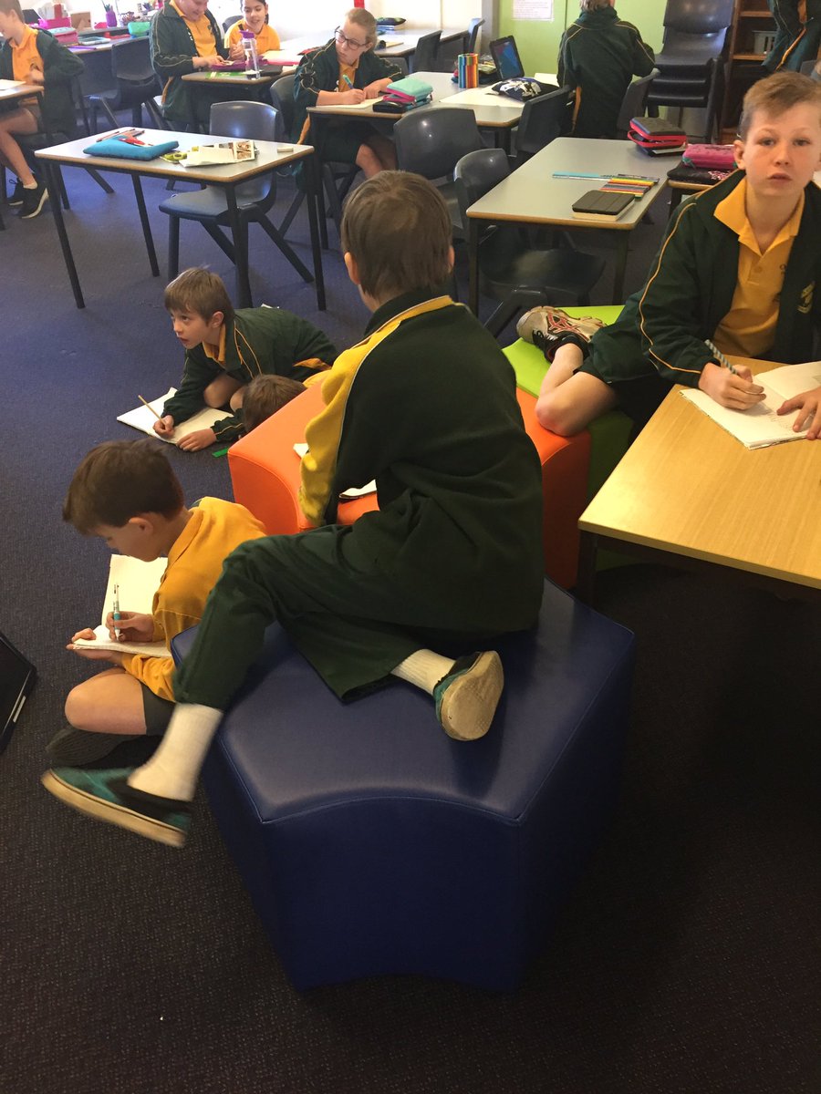 Some of 4/5C enjoying their flexible seating