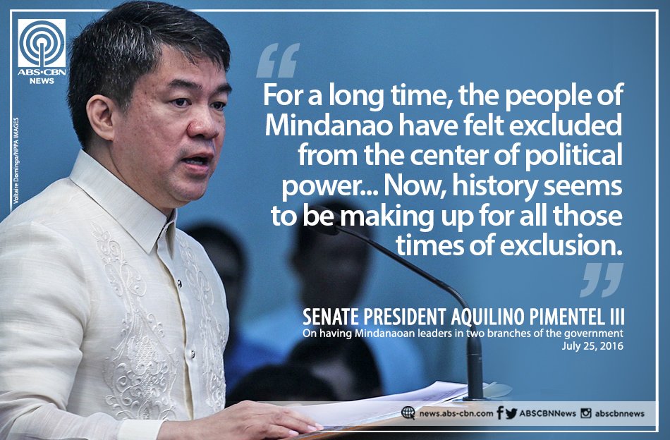 ANCALERTS's tweet photo. Both hailing from Mindanao, Sen Pimentel &amp; Rep. Alvarez are the new Senate President and House Speaker, respectively https://t.co/4AkKawjIXs