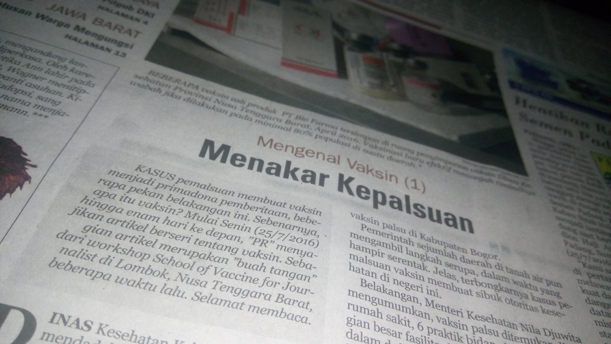 Selamat membaca, sampai 6 hari ke depan. Buah tangan dari School of Vaccine for Journalist, Lombok, NTB, April 2016.