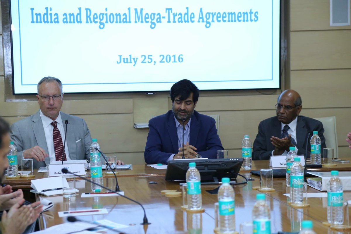 samirsaran's tweet photo. Delighted to host Dy @USTradeRep Amb Holleyman &amp; Amb Shyam Saran to discuss #TPP &amp; #Digital2Dozen at @orfonline https://t.co/999Nx3o9HI