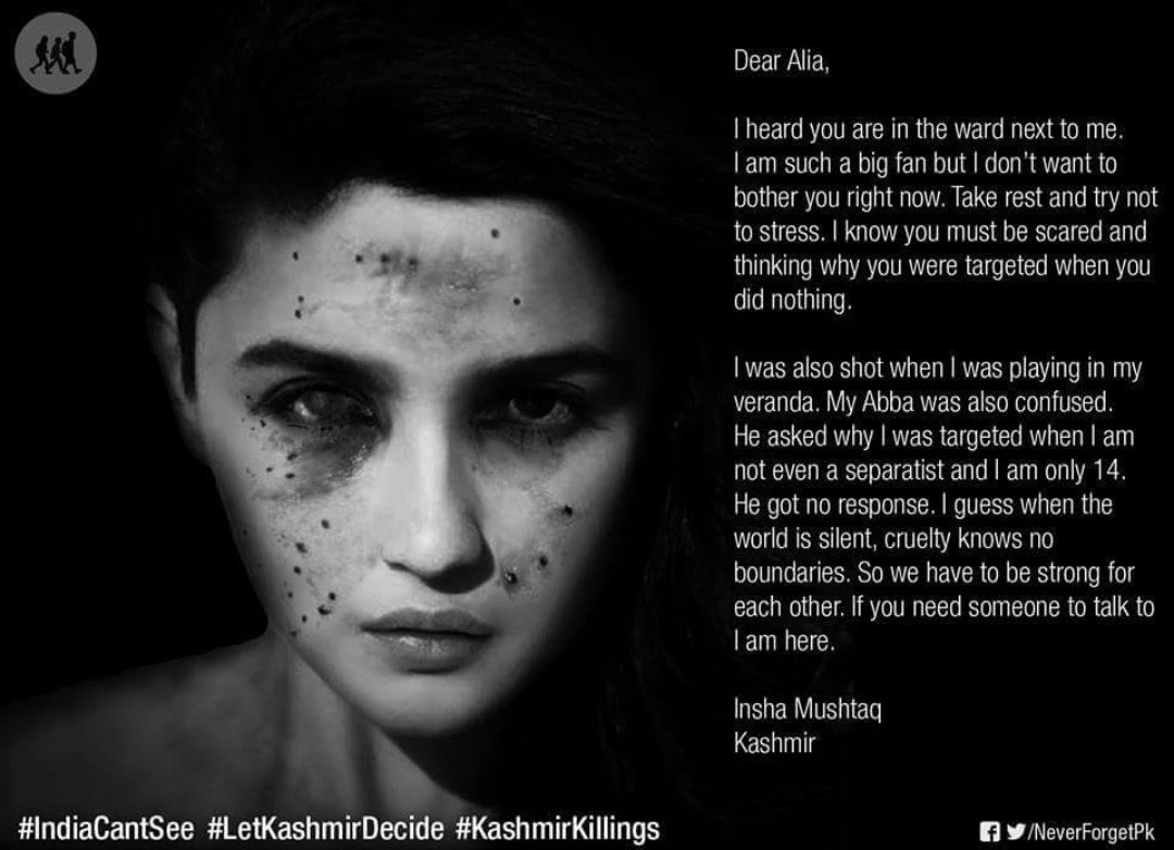 itsme_Nida's tweet photo. This campaign z not abt jingoism.It z abt trying to create empathy
#IndiaCantSee
#LetKashmirDecide
#KashmirKillings https://t.co/scEFtwl0ak