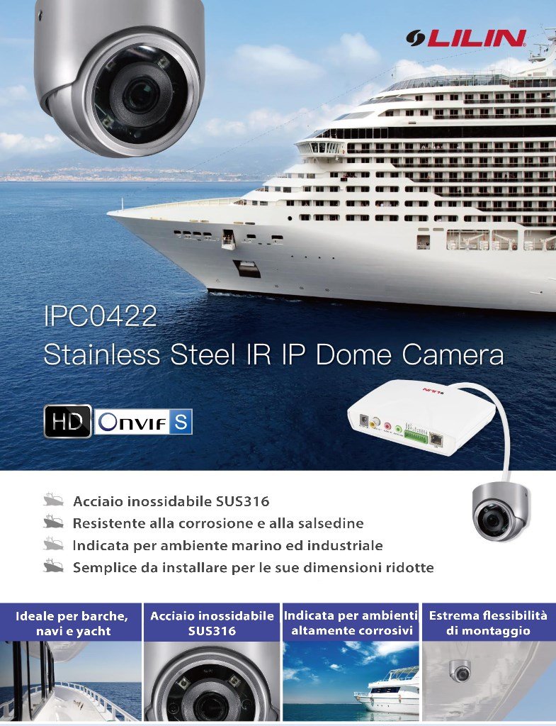 DomoticaMente's tweet image. #Microcamera IPC0422, la soluzione dedicata al mondo della #marina. Ideale per #barche, #navi, #yacht