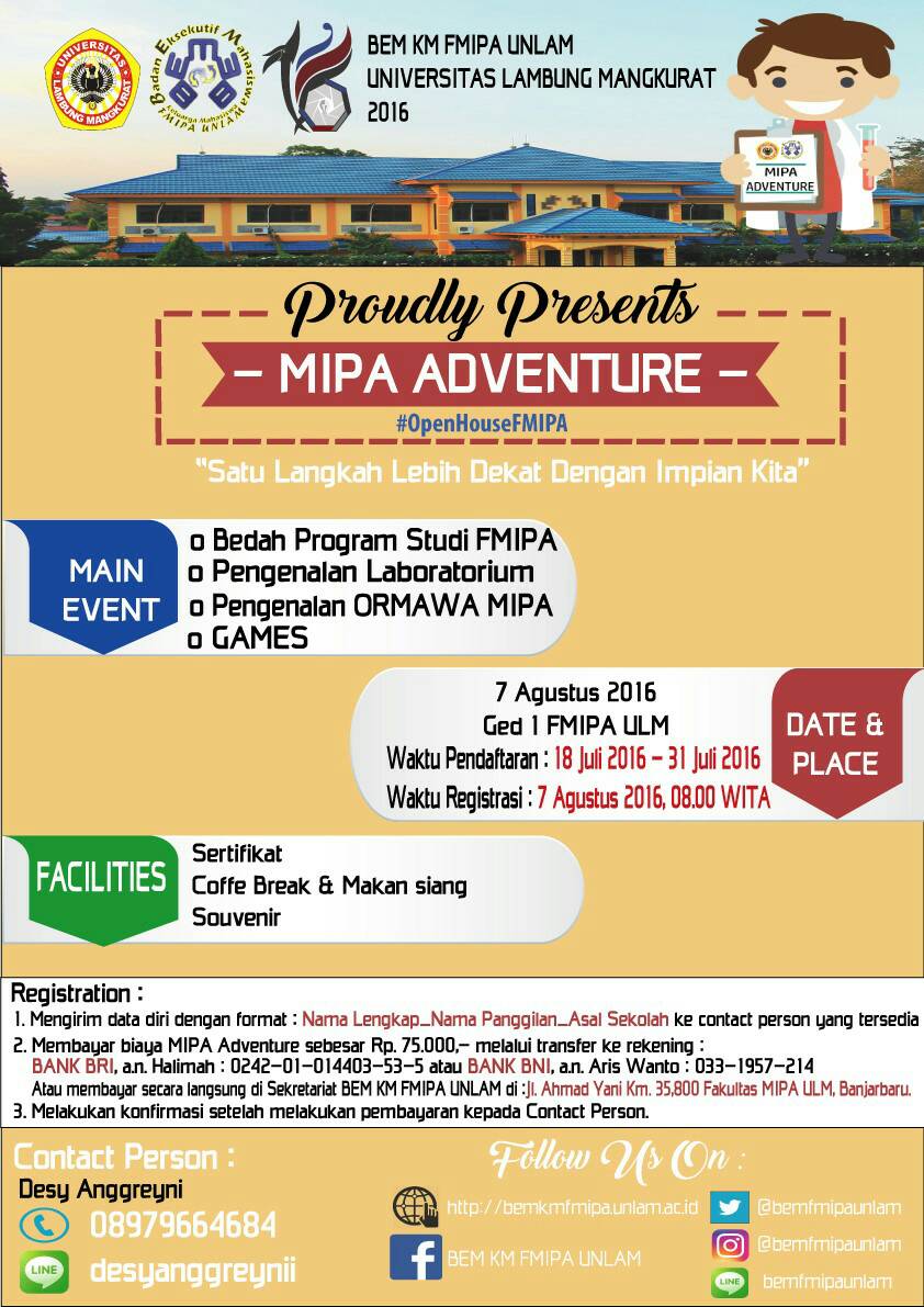 smandakarangers's tweet photo. #OpenHouseFMIPA https://t.co/voZ6xmK3tL