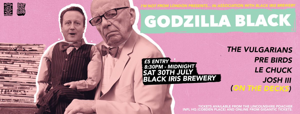 This Saturday 30th June, INFL &amp; <a href="/BlackIrisBrewer/">Black Iris Brewery</a> have another beer festival set up for you! <a href="/GodzillaBlack/">Godzilla Black</a> <a href="/LeftLion/">LeftLion Magazine Nottingham</a>