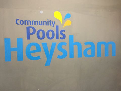 saltayre's tweet image. Heysham Pool looking snazzy with their new window and wall stickers #communitypools