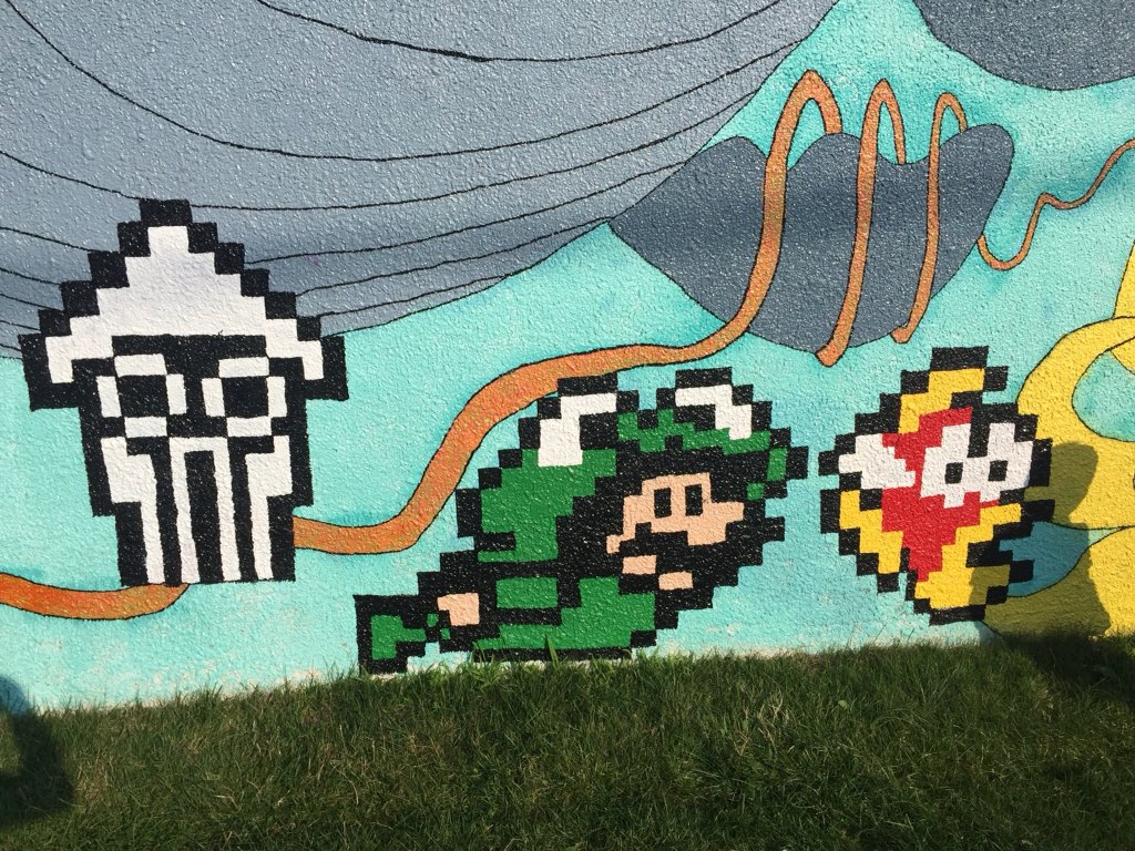 BagoGames's tweet photo. Press Art to Continue #videogames #graffiti #retrogaming #nintendo #FrogMario #geek #Nerd #gamer #oldorchardbeach https://t.co/QmSjGmqaRn