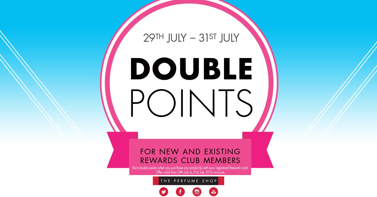 ThePerfumeShop's tweet photo. Double points are back, giving you the perfect opportunity to treat yourself this weekend! https://t.co/X2XwlBcwiX https://t.co/OId7p9r9TB