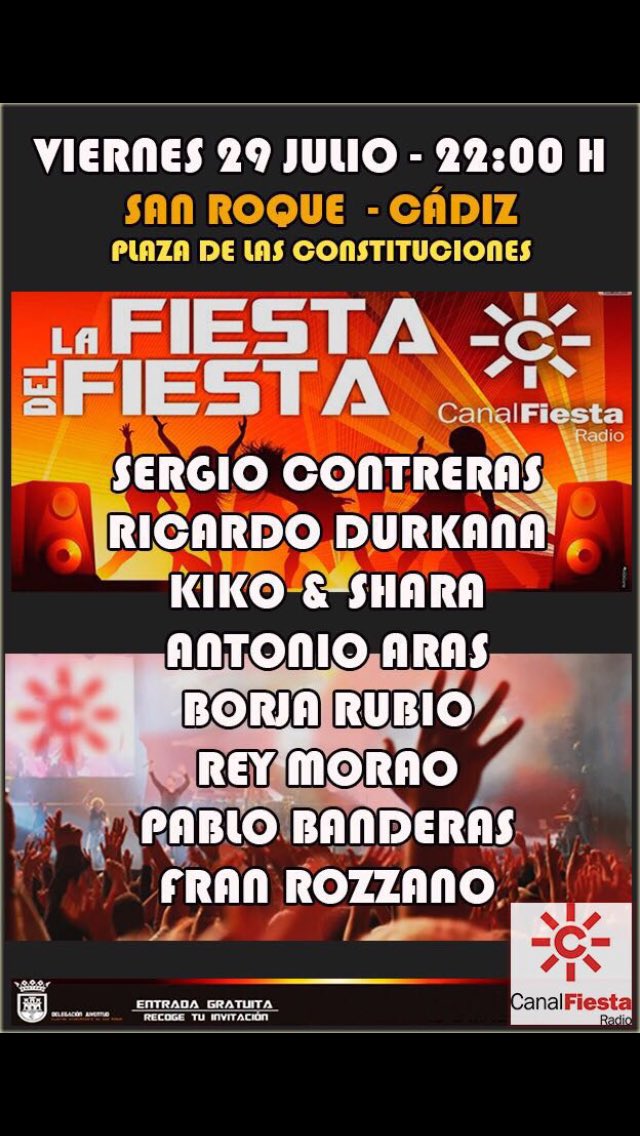 Deseando cantar con todos vosotros y estos grandísimos compañeros, Os esperamos en el #FDF #SanRoque <a href="/canalfiesta/">Canal Fiesta Radio</a>