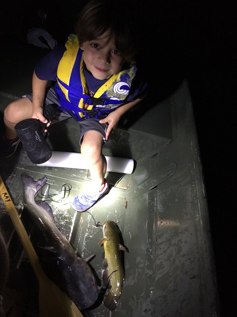 huntinpanic's tweet photo. Went to deer camp this weekend to set up cams and some catfishing #buckinventory #takeakidfishing #proudpapa https://t.co/67DjcENZWj