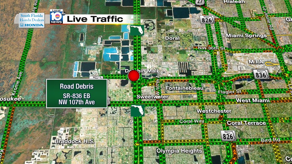 Road debris SR-836 EB & NW 107th Ave #TRAFFIC #MIAMI https://t.co/fL0oPynUjq
