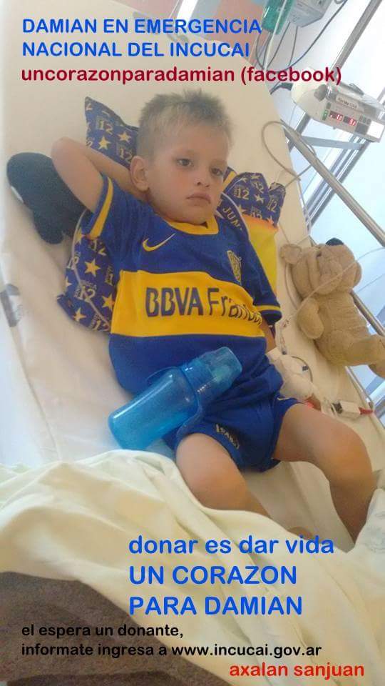 Nancy_nancy42's tweet photo. X favor difundir!!! Damián necesita un corazón para seguir viviendo. https://t.co/4m8tkaEFz4