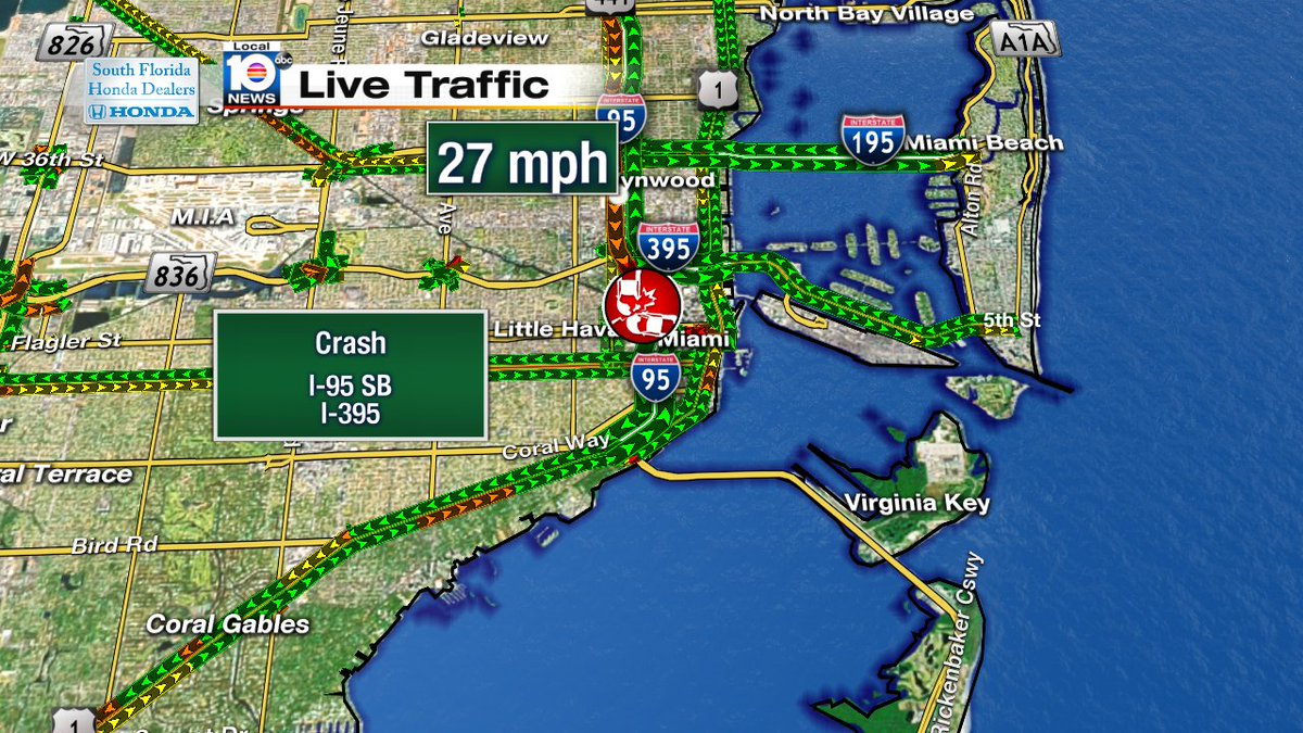 Crash on I-95 SB and I-395 #TRAFFIC #MIAMI https://t.co/bTZFRh1GrM
