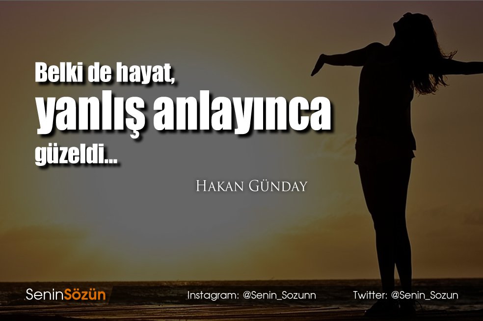 Belki de...

#Söyleyeceğim1ŞeyDe #HakanGünday